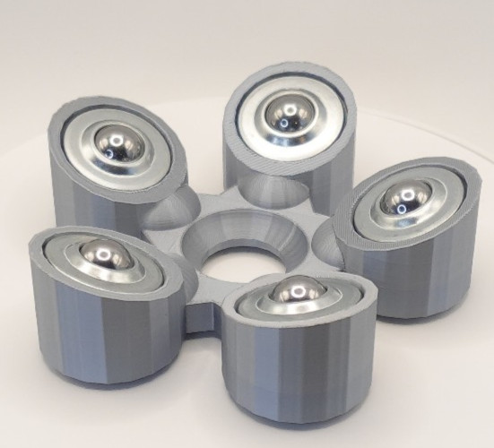 Bowling Ball Spinner Cup - Silky Silver