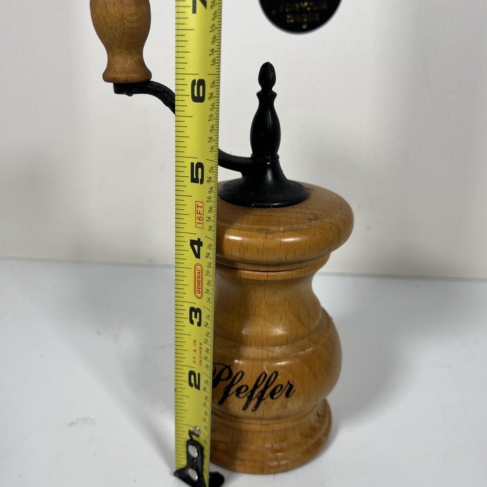 Pepper Mill Spice Mill Wood Pfeffer Engraved German