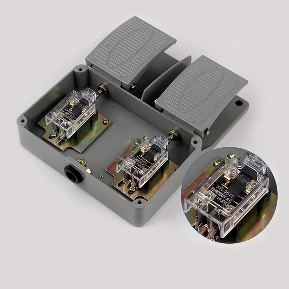 Duel Foot Pedal Double Extra Heavy Duty Foot Switch Metal Multi-function Nonslip
