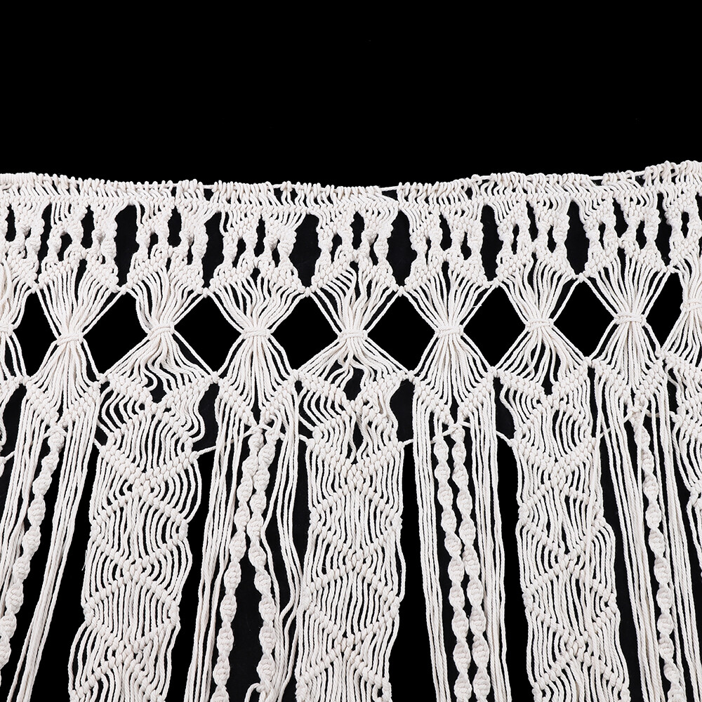 Handmade Macrame Wall Hanging Boho Home Backdrop Door Window Curtain Decor