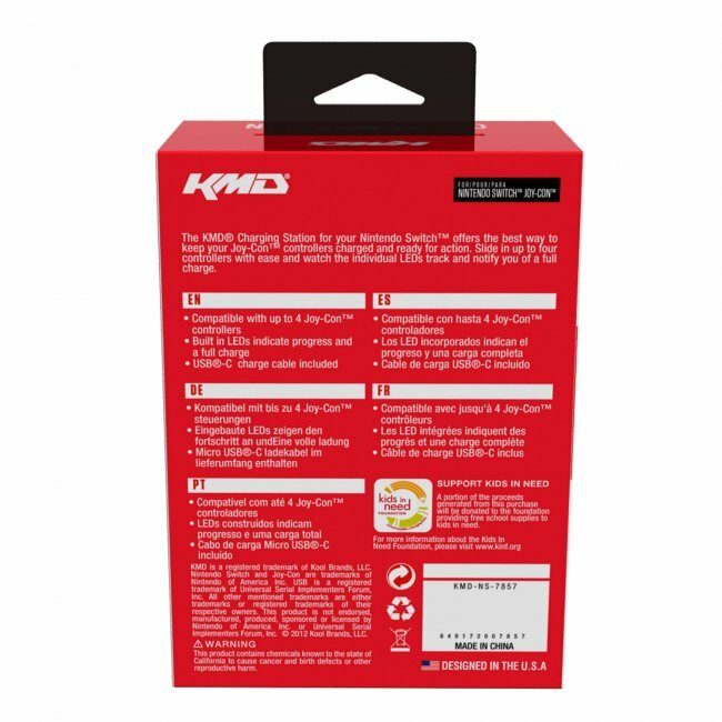 KMD Nintendo Switch Joy-Con Charging Station with Type-C USB Cable
