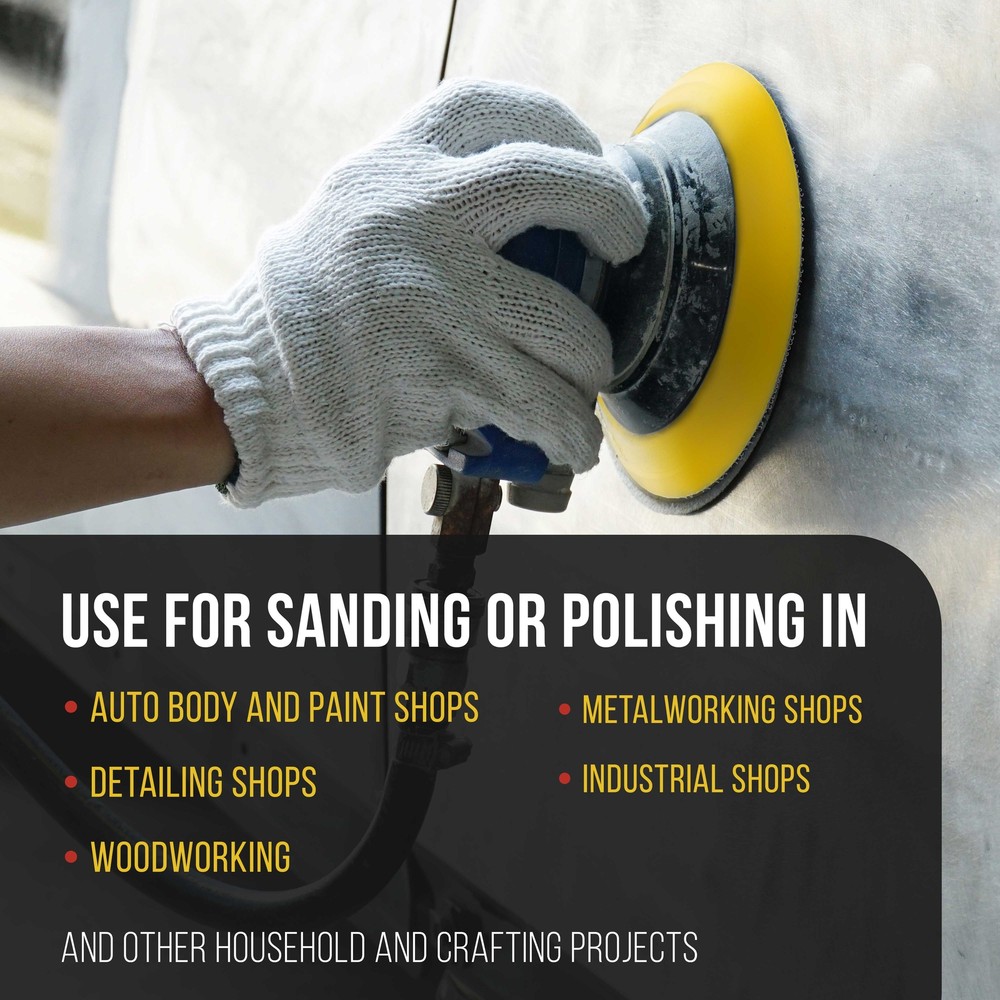 Dura-Gold 6" Hook & Loop DA Sander Backing Plate Pad 6 Hole Pattern 14mm Sanding