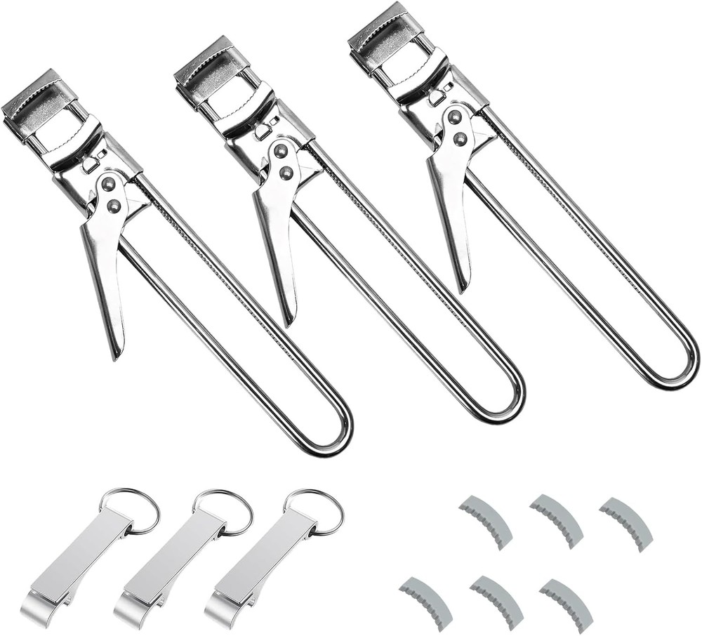 3-Pack Adjustable Stainless Steel Kitchen Jar Lid Opener Tool