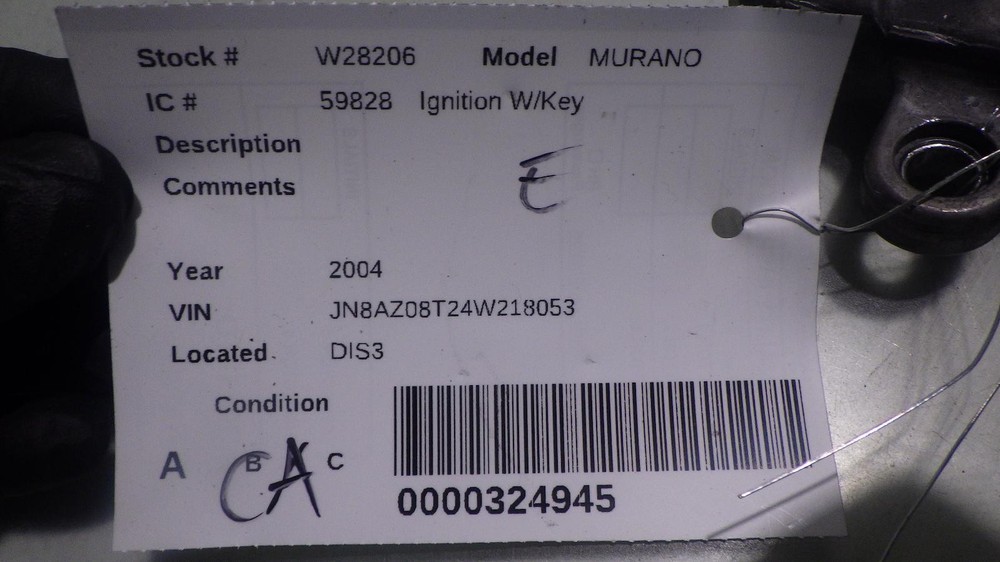 04 NISSAN MURANO Ignition W/Key