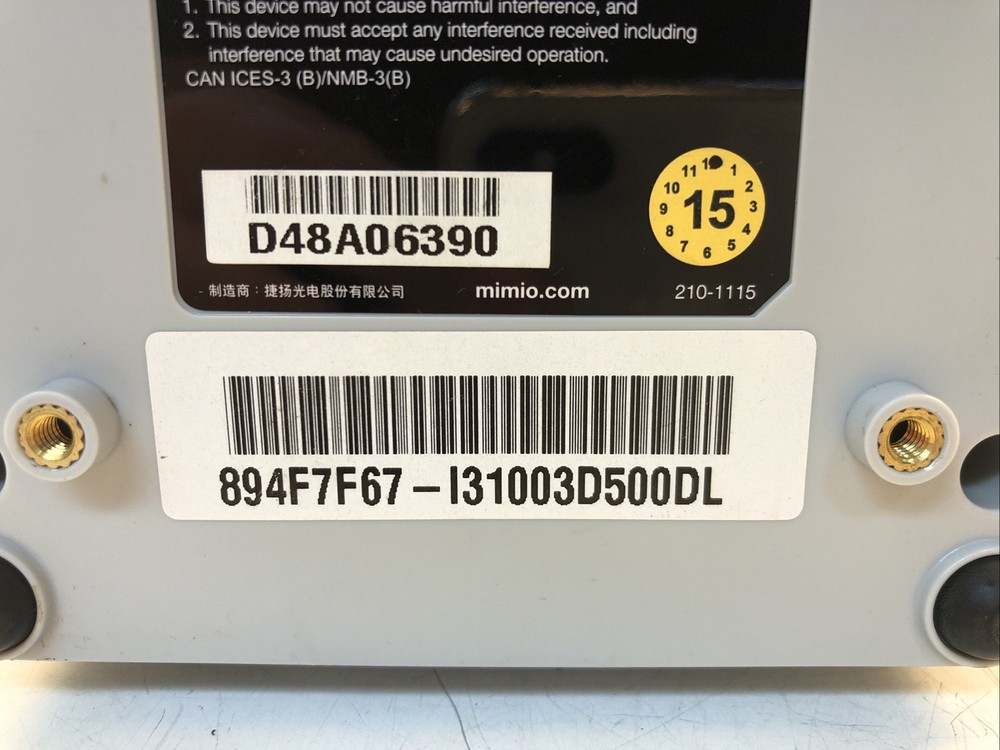 Mimio MimioView 340H USB Document Camera Model ICD12 With USB Cable