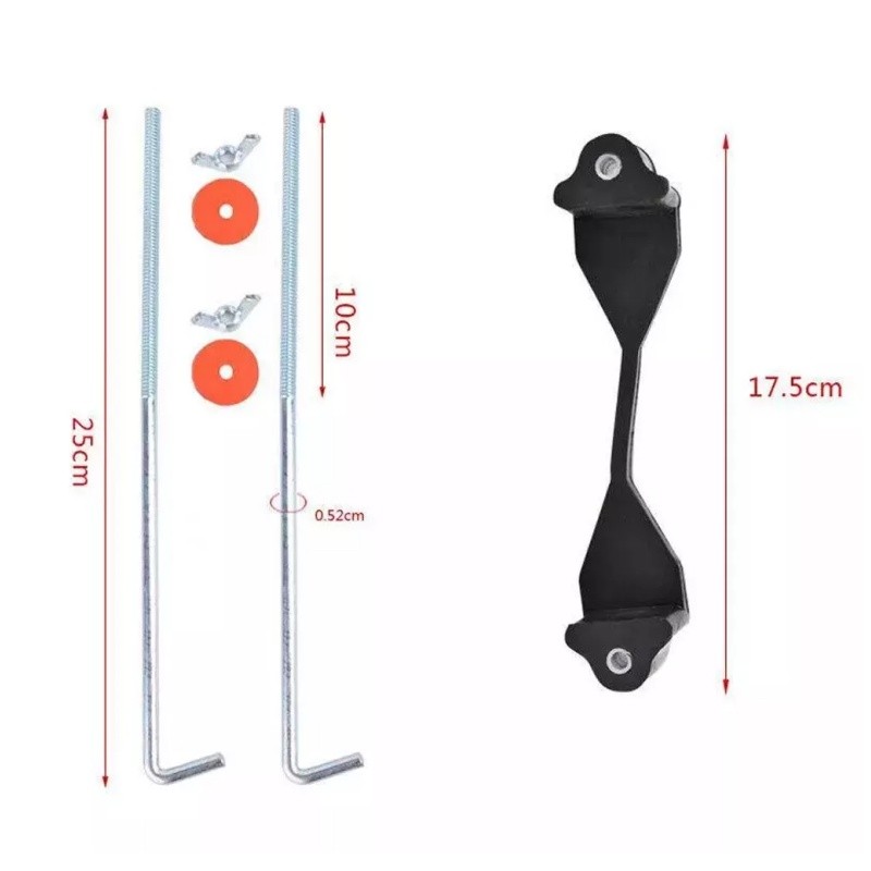 Car Auto Rubber Battery Hold Down Clamp Holder Tie Down Bracket Hold Down 175MM