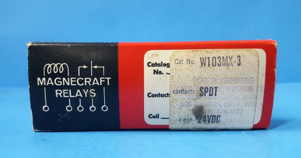1 PC- Relay, W103MX-3, MAGNECRAFT, SPST, 24VDC