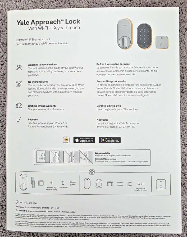 Yale Approach Lock with Wi-Fi +Keypad Touch Smart Lock - Silver