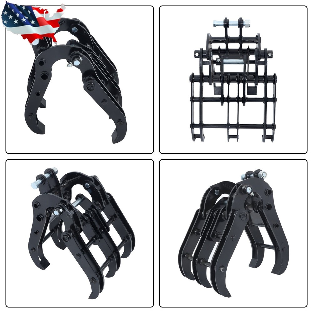 NEW Grapple Wide Opening Grabber Mini Excavator Attachment For Small Diggers