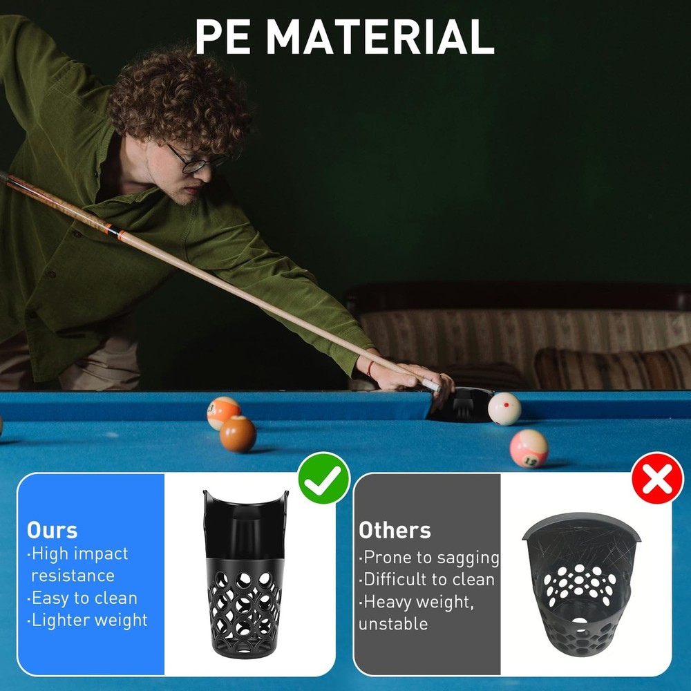 6 Pack Pool Table Pockets, Pool Table Web Pockets, Billiard Pool Table Access...