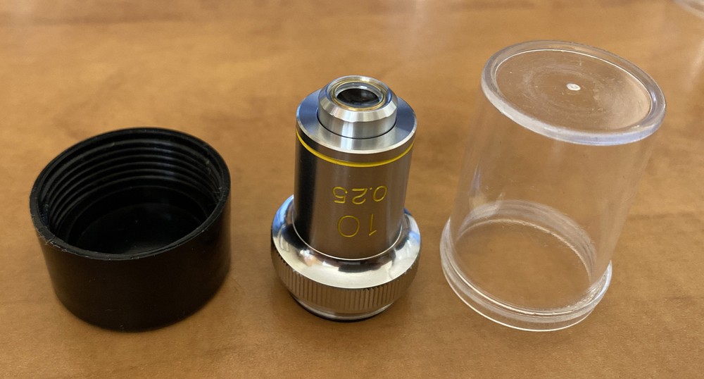 Edmund 10x / 0.25 NA microscope objective RMS thread