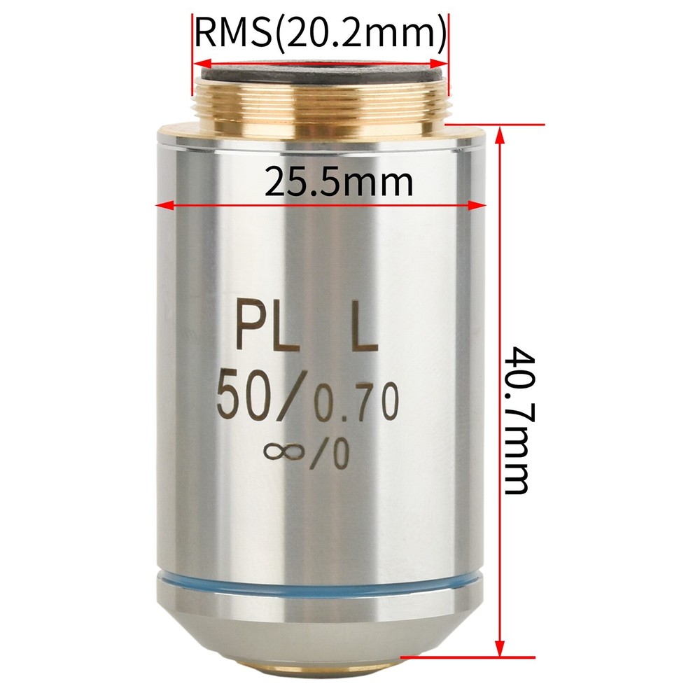 KOPPACE 50X Infinity Flat Field Achromatic Metallographic Objective , 20.2mm IF