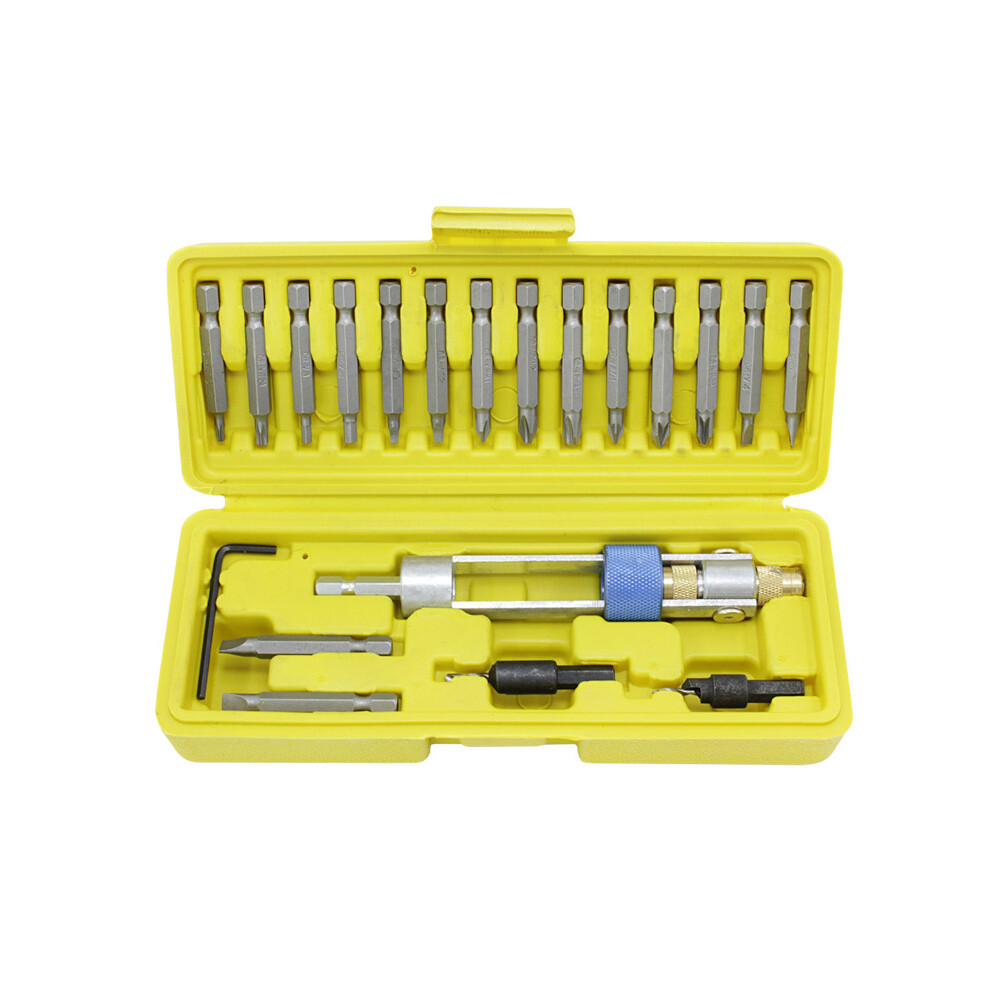 20pcs HSS Countersink Drill Bit Driver Swivel Head Quick-Change Tool Set sale