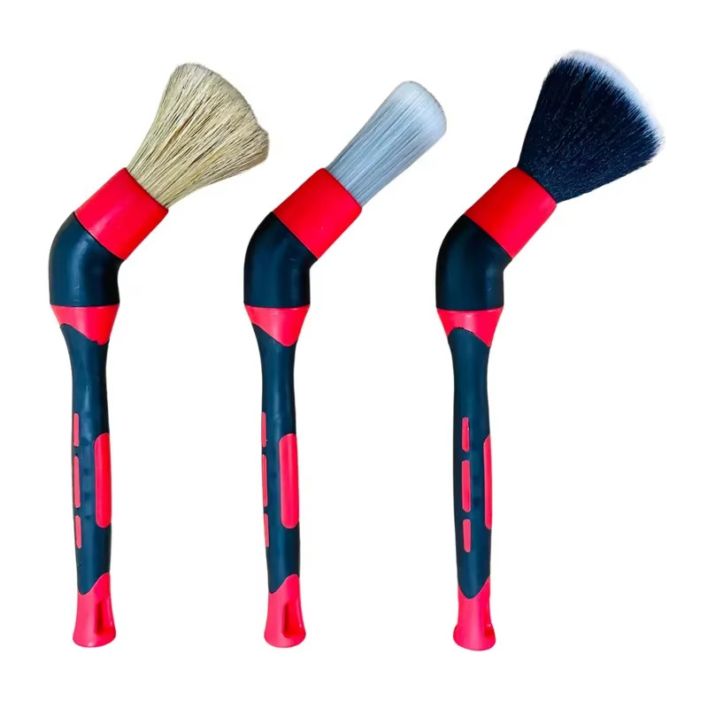 3 Piece Set Car Interior Cleaning Replaceable Interchangeable Washing Brush Swee