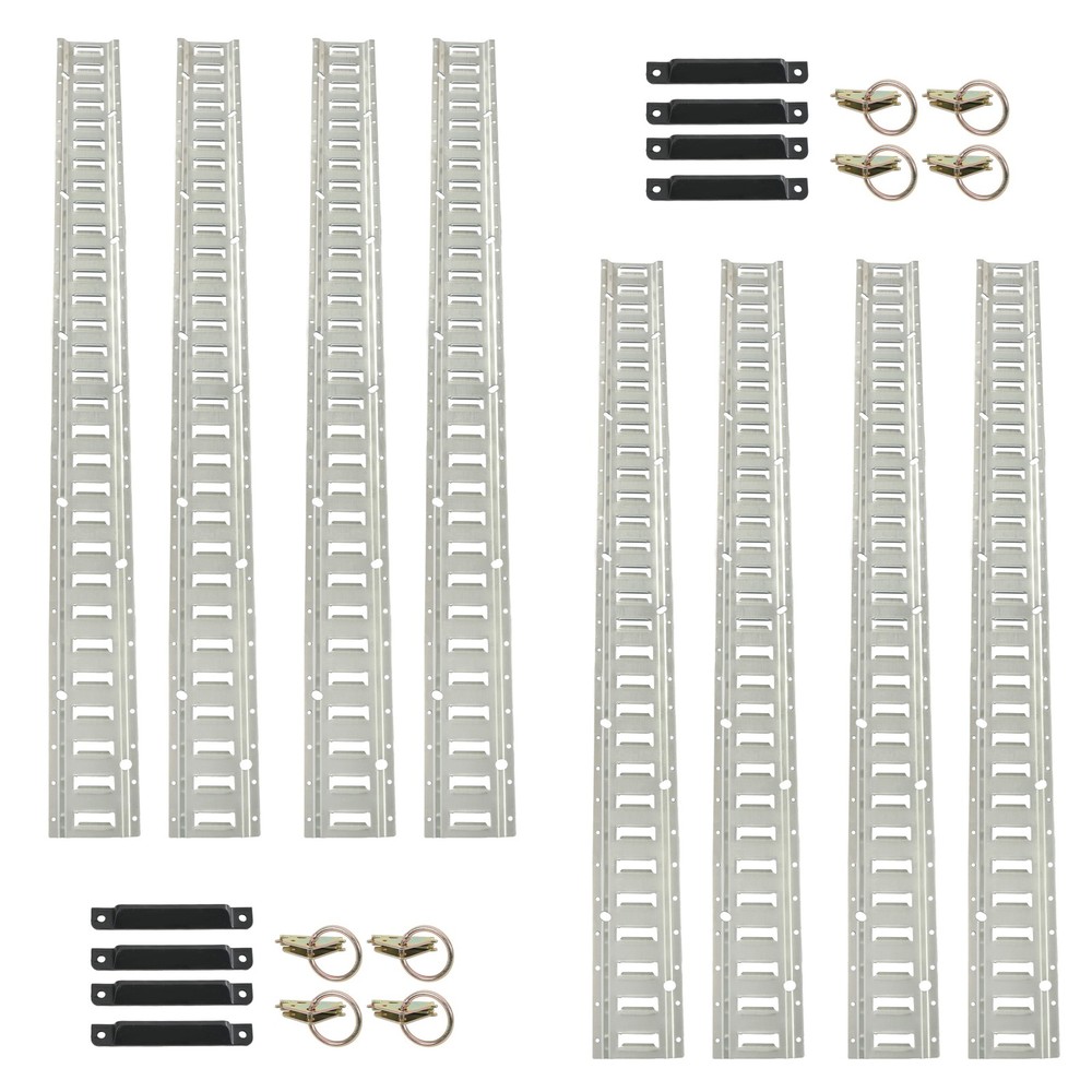 Fit For Enclosed Cargo Trailers 24PCS 5ft E Track Kit – Secure Tie-Down Rails