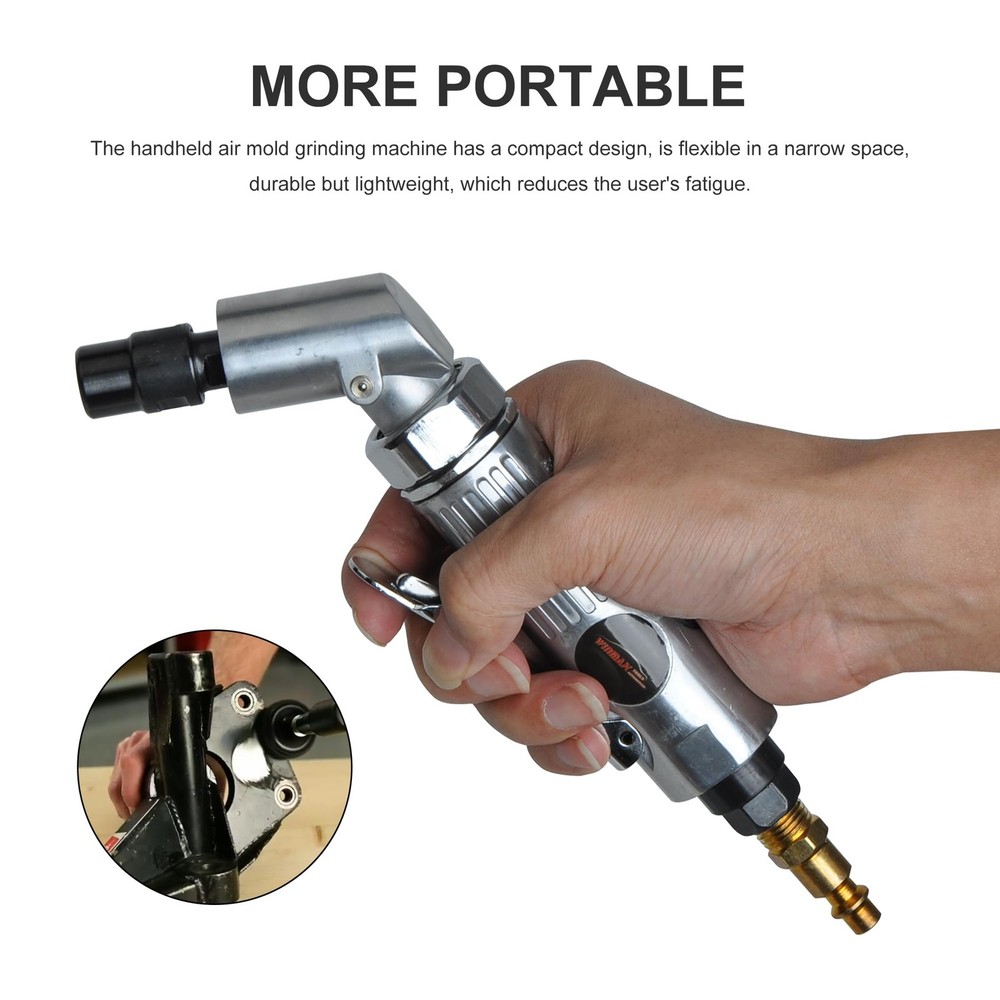 Pro 120° 1/4" Air Angle Die Grinder Cutting Grinding Built-in Regulator