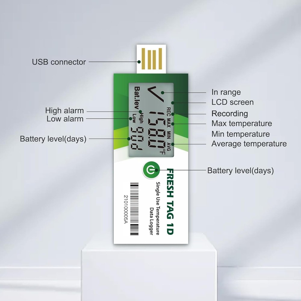 Freshliance USB Temperature Data Logger 30-Day Cold Chain