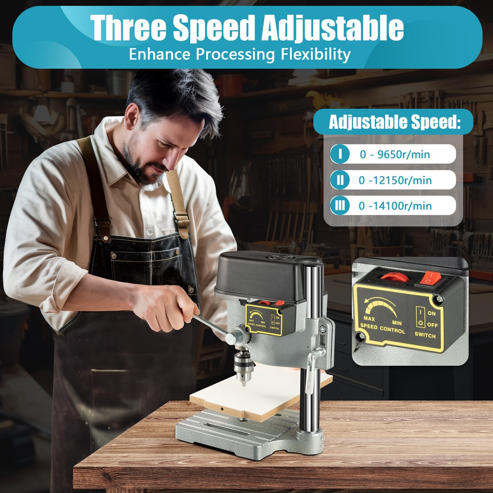 Portable Mini Bench Drill Press Bench Compact Small Electric Drilling Machine
