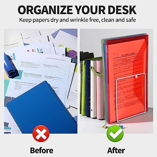 Plastic File Folders for Documents PCS File Folders, ASize Plastic Folders, 4