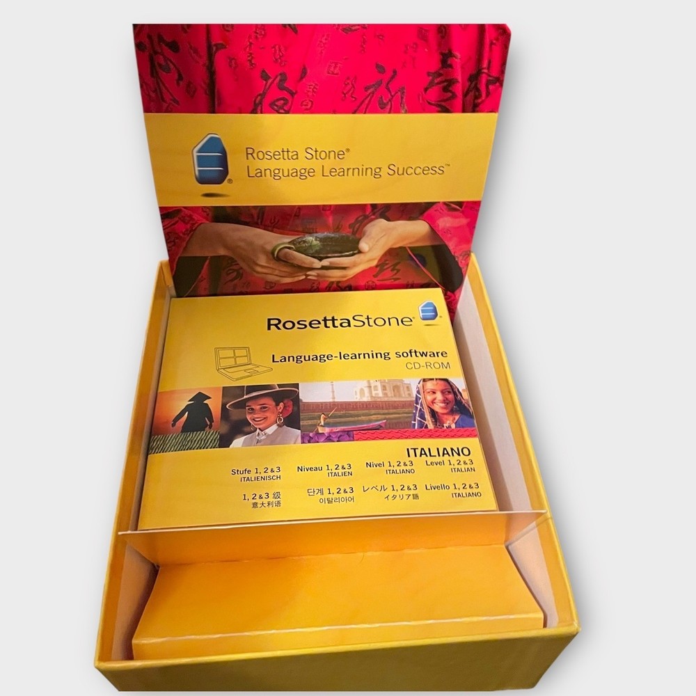Rosetta Stone Italian Version 3 Level 1-3 Complete Language Learning Software