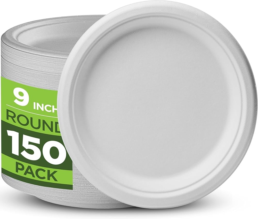 postable Paper Plates Heavy Duty - Biodegradable Disposable Plates