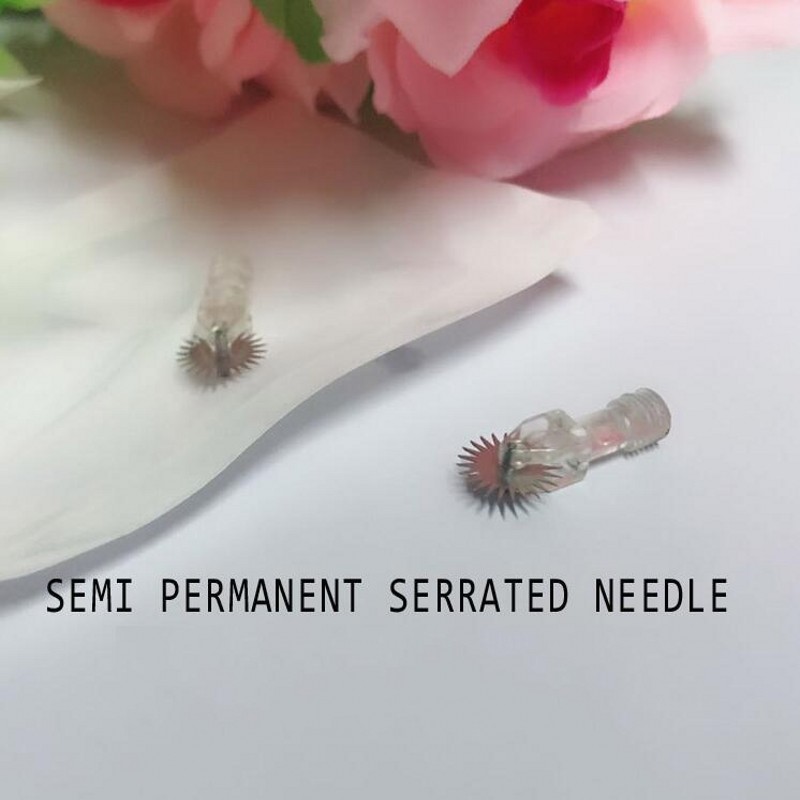 5Pcs Semi Serrated Microblading Needle Permanent Makeup Blade Tattoo Machine Kit