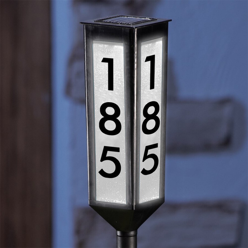 NEW! Solar Powered Address Stake - Wireless LED Light House Number -Customizable