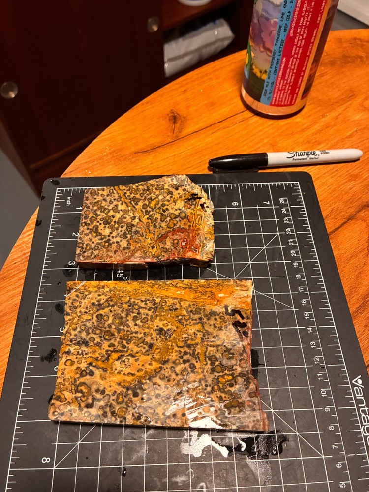 OLD CLASSIC LEOPARD JASPER SLABS (TWO) @ 500 Grams GOOD STUFF