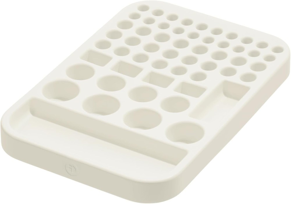 iDesign Recycled Plastic Divided Battery Organizer Insert, Insert