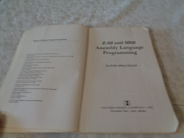 Z - 80 and 8080 Assembly Language Programming Paperback Book by Kathe Spracklen
