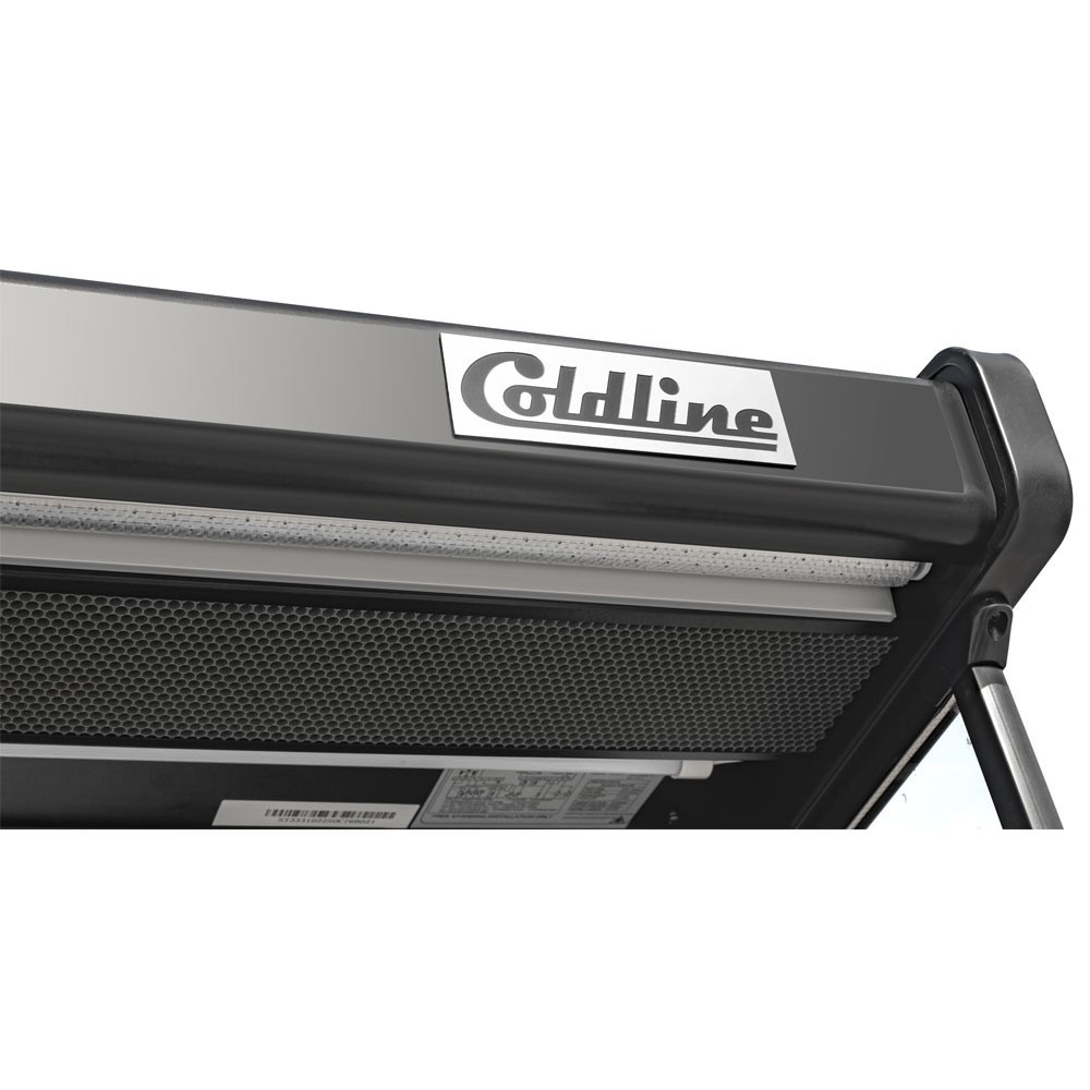 61" Open Air Refrigerated Display Merchandiser, 115V - Black - 27.6" Deep