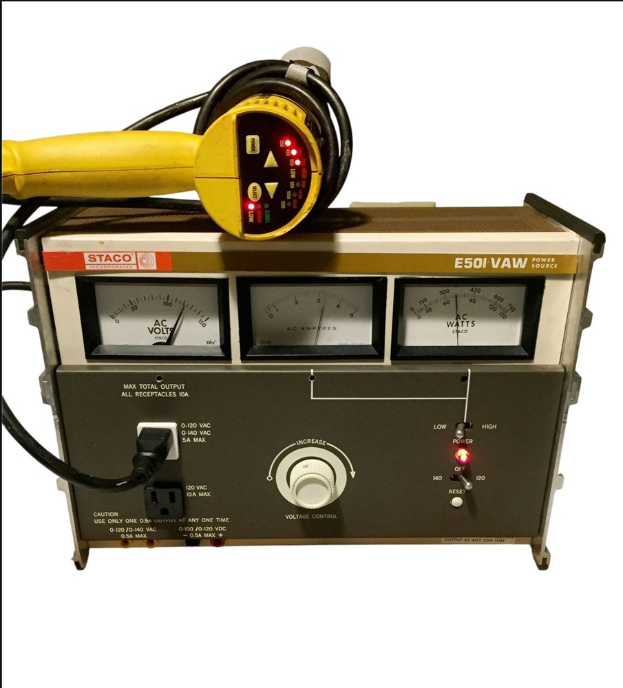 Staco E50I VAW Power Source Variac Variable Transformer Watts Amps AC Volts