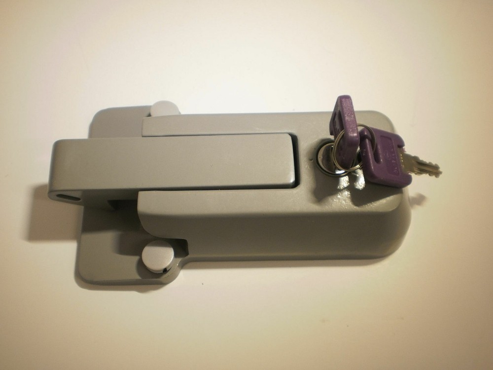 3- KEYED ALIKE Locking Cargo Trailer Cambar Door Auto Latching Vise Lock Cam Bar