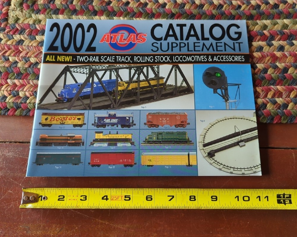 2002 Atlas Supplement Train Catalog Railroad