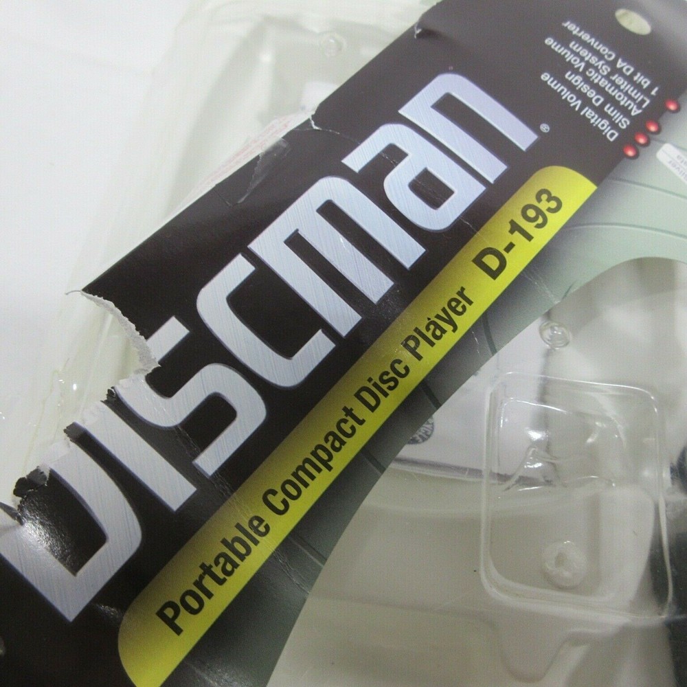 VINTAGE SONY DISCMAN CD PLAYER D-193 ORIGINAL PACKAGE COMPLETE NOT WORKING