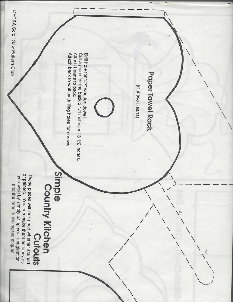 SIMPLE COUNTRY KITCHEN CUTOUTS ~ SCROLL SAW PATTERN CLUB