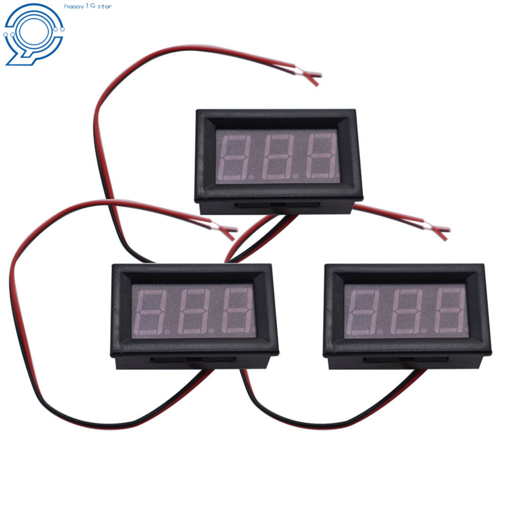 3× DC 4.5-30V Blue LED 3Digital Display Voltage Meter Voltmeter Panel Motorcycle