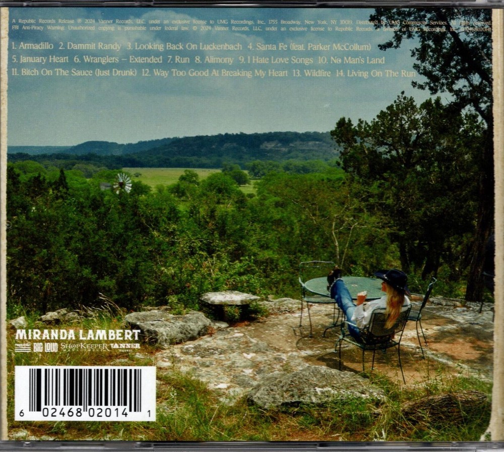 MIRANDA LAMBERT CD POSTCARDS FROM TEXAS WITH AUTOGRAPHED MINI POST CARD INSIDE