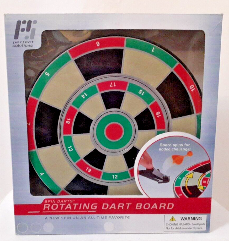 SPIN DARTS ROTATING DART BOARD NIB