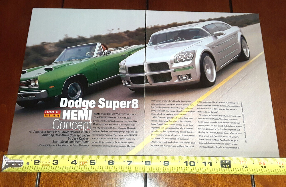 2001 DODGE SUPER 8 HEMI CONCEPT CAR  ORIGINAL ARTICLE