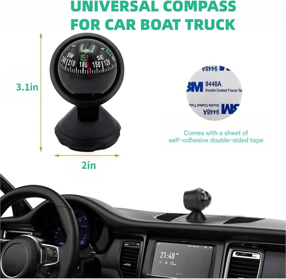 Night Vision Digital Car Compass - Stylish & Portable Navigation Solution