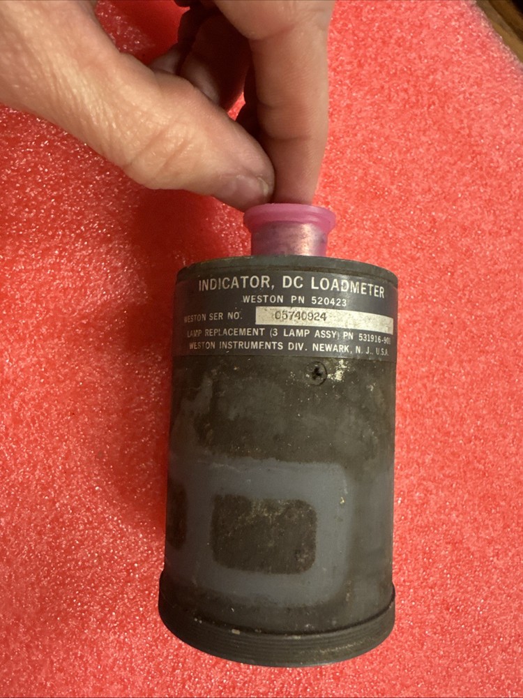 Douglas DC-10 DC Loadmeter Indicator Weston PN 520423 yb1