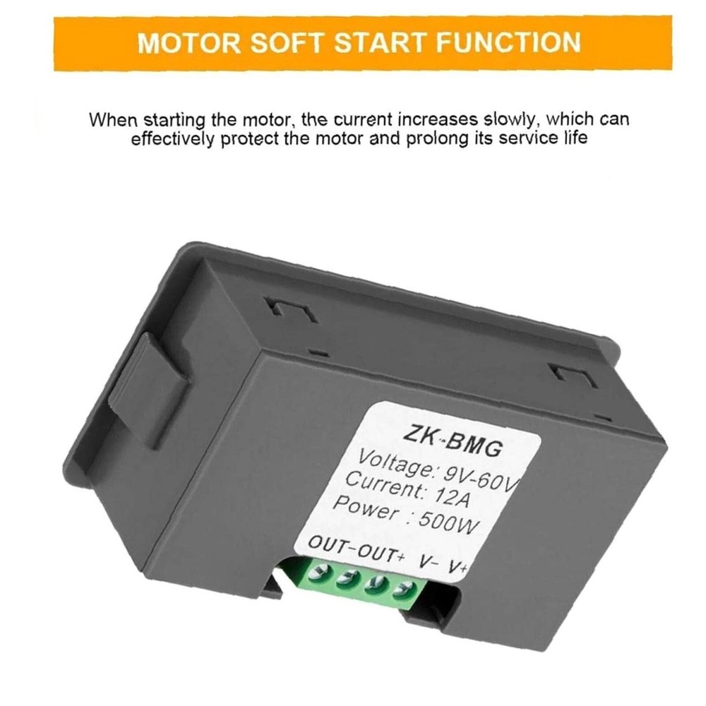 DC 9-60V PWM Motor Controller Module Digital Encoder Speed Adjustment 500W