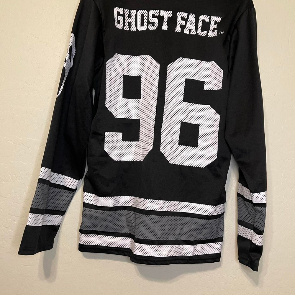 Ghostface scream black hockey jersey