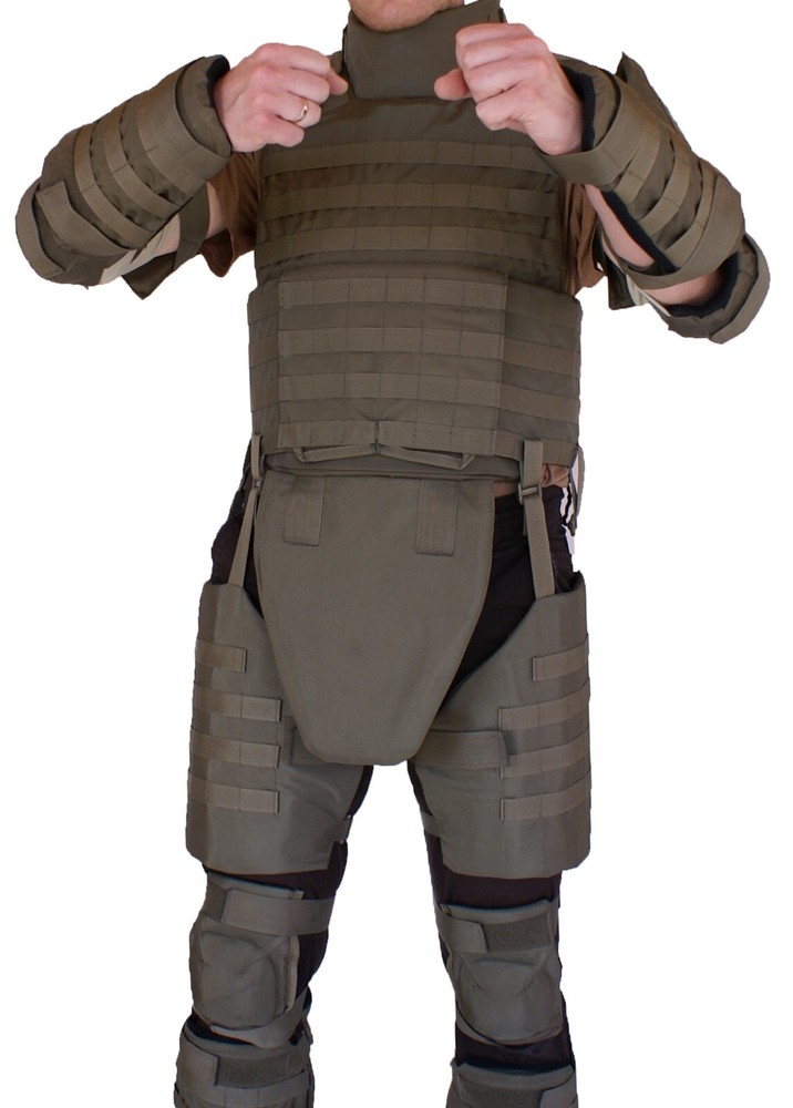 Thigh pads Olive Drab covers, size S
