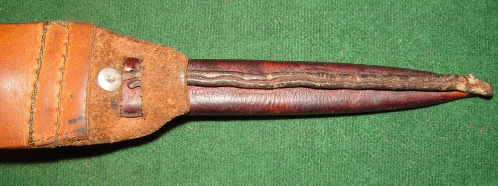Vintage Possible German WWII Stag Handle Double Edge Boot Dagger -