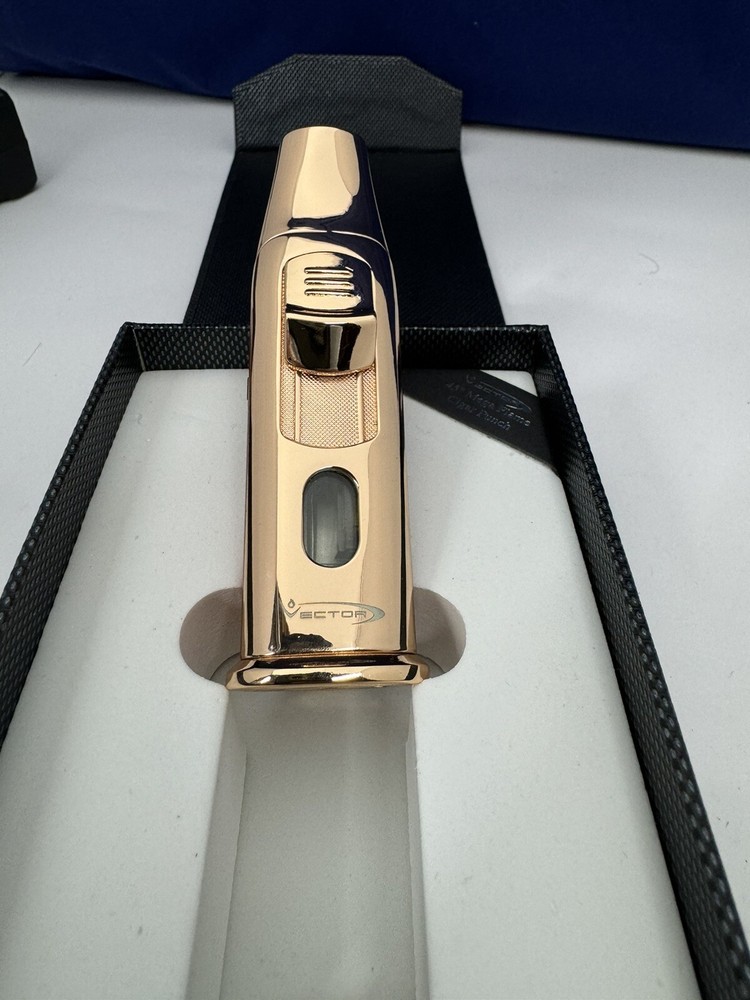 Vector AZTECH - Wind Resistant Large Single Jet Torch Lighter - Rose Gold - New