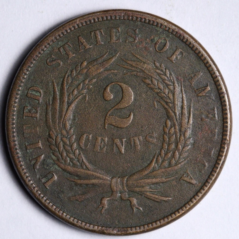1865 Two Cent Piece AU E170 OREI