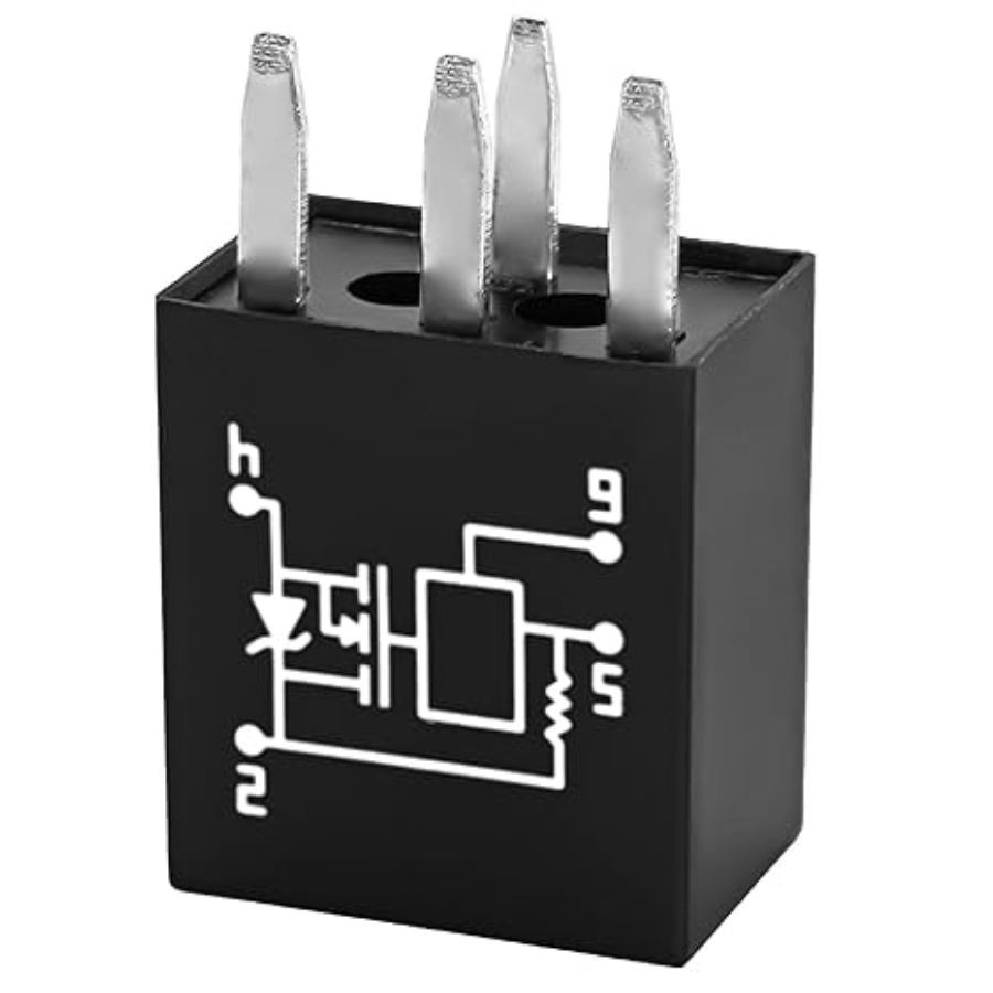 4-Pin Headlight Relay, Compatible for 1