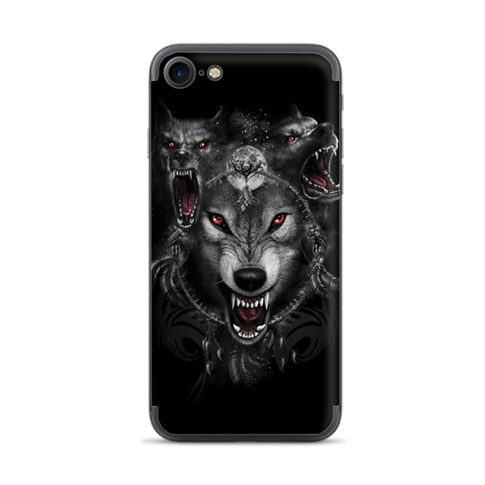 Apple iPhone 7 / 8 Skins Decal Wrap Angry Wolves Pack Howling